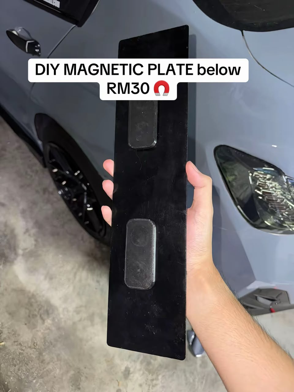 TikTok tutorial thumbnail for the magnetic plate mount